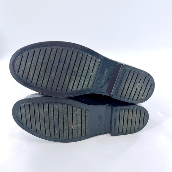 Coach Lester Short Calf Navy Blue Rubber Wellies Rain Boots with Buckle size 6 B - Picture 9 of 13